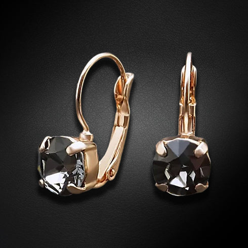 Earrings "Krāšņums (Silver Night)" with Swarovski™ crystals